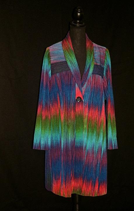 Image: Wild Colors Fabric for Coat by Lucy DeFranco. Photograph by Lucy DeFranco.